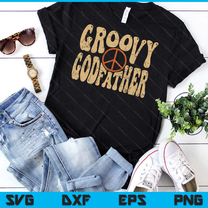 Groovy Godfather jaren '70 esthetische nostalgie jaren 1970 Retro SVG PNG digitale afdrukbare bestanden