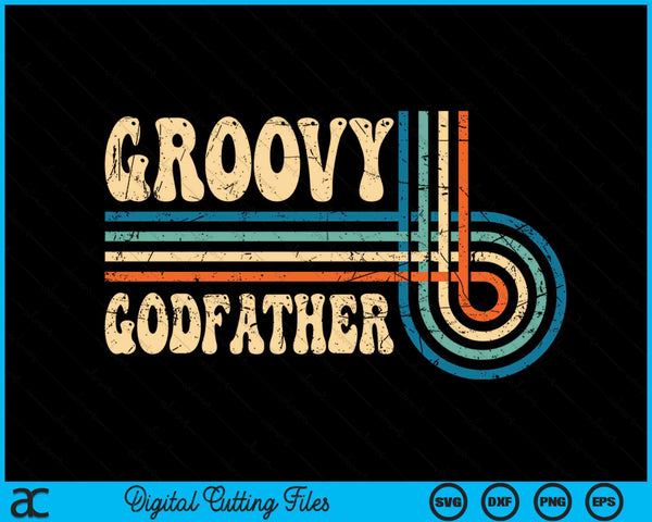 Groovy Godfather jaren '70 esthetische nostalgie jaren 1970 Vintage Groovy SVG PNG snijden afdrukbare bestanden