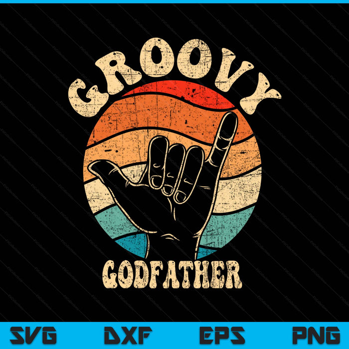Groovy godfather 70s aesthetic nostalgia 1970's retro SVG cut file