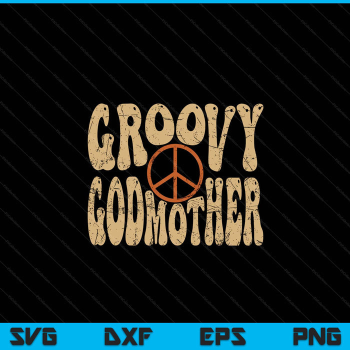 Groovy godmother 70s aesthetic nostalgia 1970's retro SVG cut file