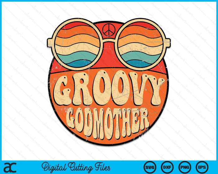 Groovy Godmother jaren '70 esthetische nostalgie jaren 1970 Vintage SVG PNG snijden afdrukbare bestanden