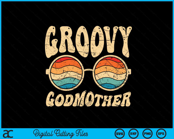 Groovy Godmother jaren '70 esthetische nostalgie jaren 1970 SVG PNG digitale afdrukbare bestanden