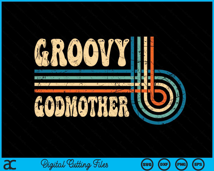Groovy Godmother jaren '70 esthetische nostalgie jaren 1970 Vintage Groovy SVG PNG snijden afdrukbare bestanden