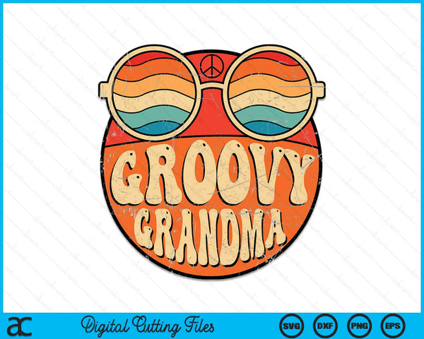 Groovy Grandma 70s Aesthetic Nostalgia 1970's Vintage SVG PNG Cutting Printable Files