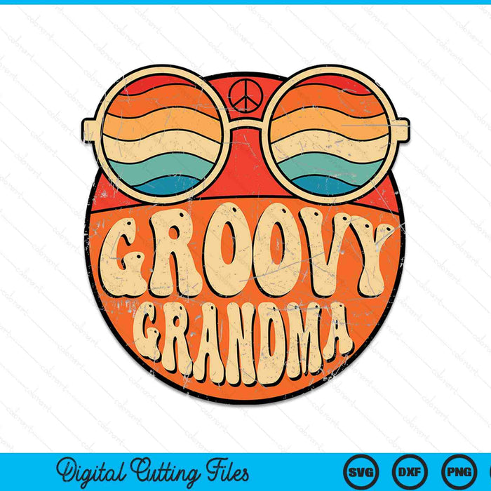Groovy grandma 70s aesthetic nostalgia 1970's vintage SVG cut file