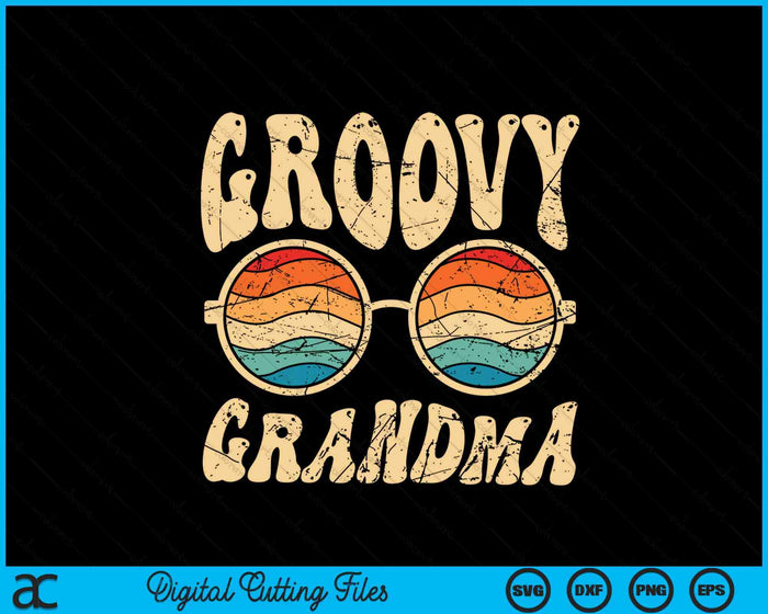 Groovy oma jaren '70 esthetische nostalgie jaren 1970 SVG PNG digitale afdrukbare bestanden