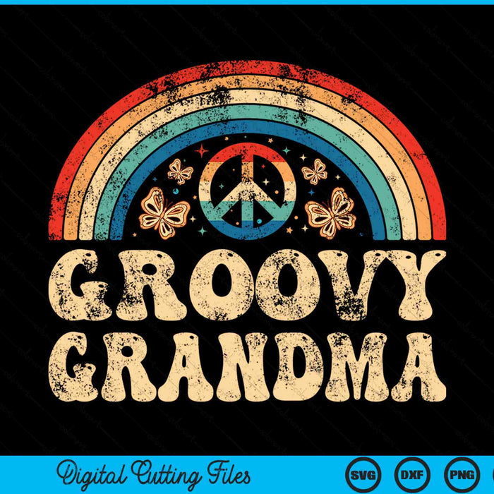 Groovy oma jaren '70 esthetische nostalgie jaren 1970 retro SVG PNG digitale snijbestanden