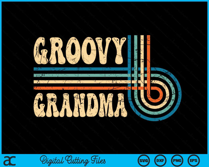 Groovy oma jaren '70 esthetische nostalgie jaren 1970 Vintage Groovy SVG PNG snijden afdrukbare bestanden