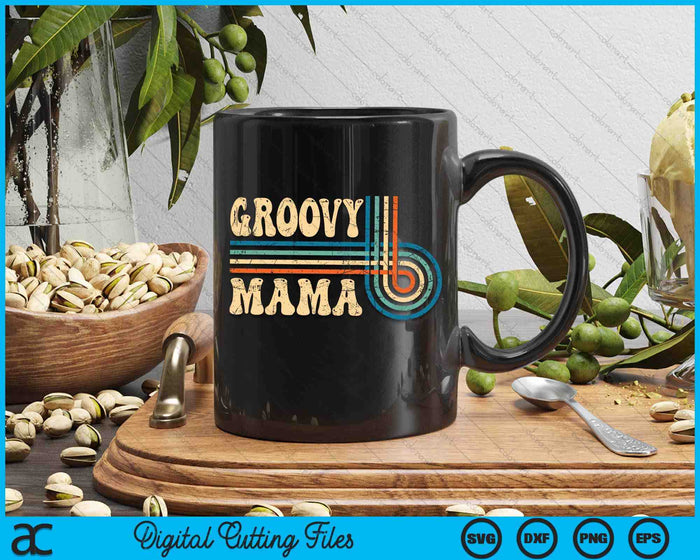 Groovy Mama 70s Aesthetic Nostalgia 1970's Vintage Groovy SVG PNG Cutting Printable Files