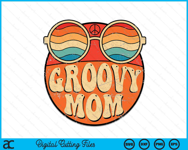 Groovy Mom 70s Aesthetic Nostalgia 1970's Vintage SVG PNG Cutting Printable Files