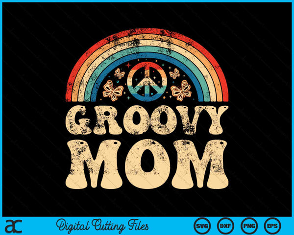 Groovy Mom 70s Aesthetic Nostalgia 1970's Retro SVG PNG Cutting Printable Files