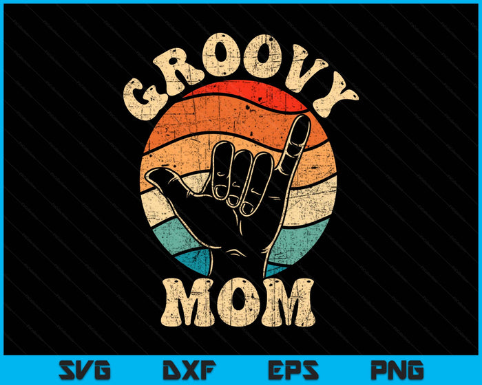 Groovy Mom 70s Aesthetic Nostalgia 1970's Retro SVG PNG Digital Printable Files