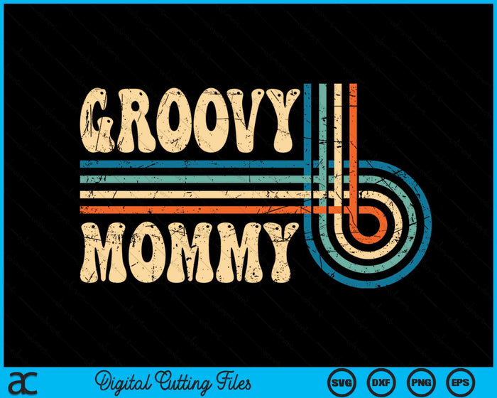 Groovy mama jaren '70 esthetische nostalgie jaren 1970 Vintage Groovy SVG PNG snijden afdrukbare bestanden
