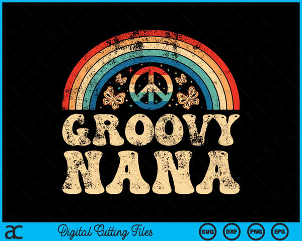 Groovy Nana 70s Aesthetic Nostalgia 1970's Retro SVG PNG Cutting Printable Files