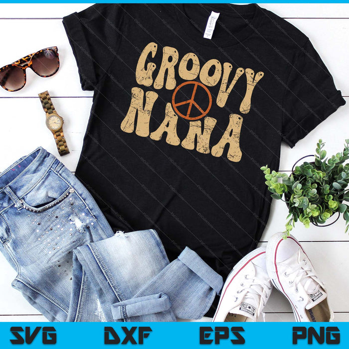 Groovy Nana 70s Aesthetic Nostalgia 1970's Retro SVG PNG Digital Printable Files