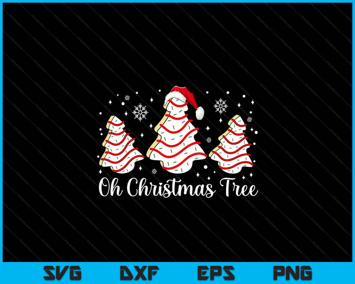 Groovy Oh Christmas Tree Cakes Debbie Becky Jen Cake Lovers SVG PNG Digital Printable Files