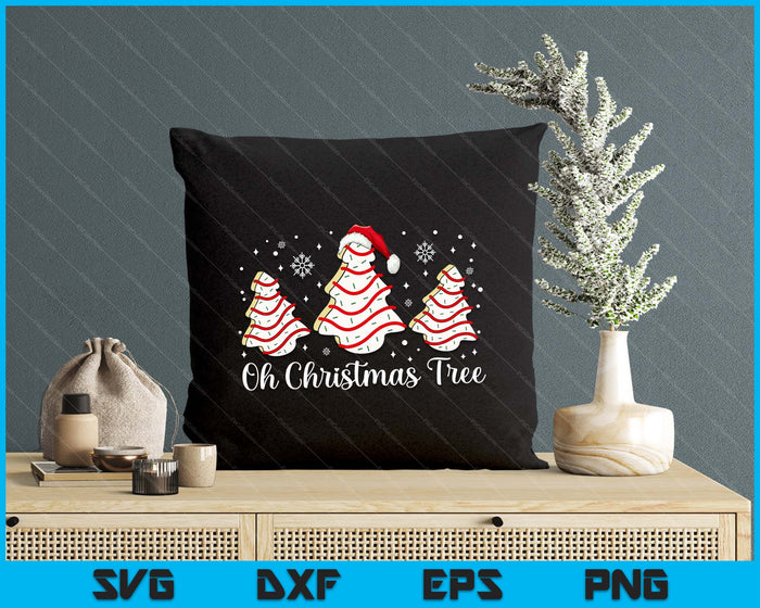 Groovy Oh Christmas Tree Cakes Debbie Becky Jen Cake Lovers SVG PNG Digital Printable Files