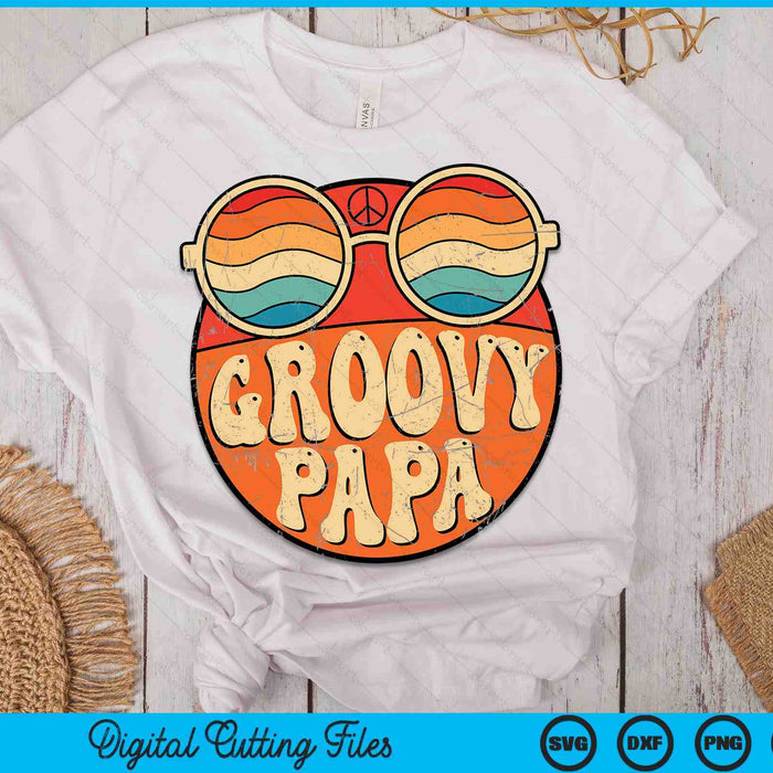 Groovy Papa 70s Aesthetic Nostalgia 1970's Vintage SVG PNG Cutting Printable Files