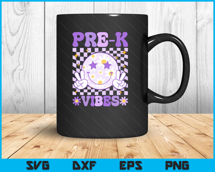 Groovy Pre-K Vibes Back to School Pre-K Teacher SVG PNG Digital Printable Files