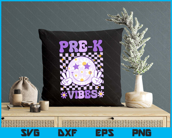 Groovy Pre-K Vibes Back to School Pre-K Teacher SVG PNG Digital Printable Files