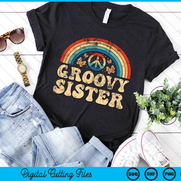 Groovy Sister 70s Aesthetic Nostalgia 1970's Retro SVG PNG Cutting Printable Files