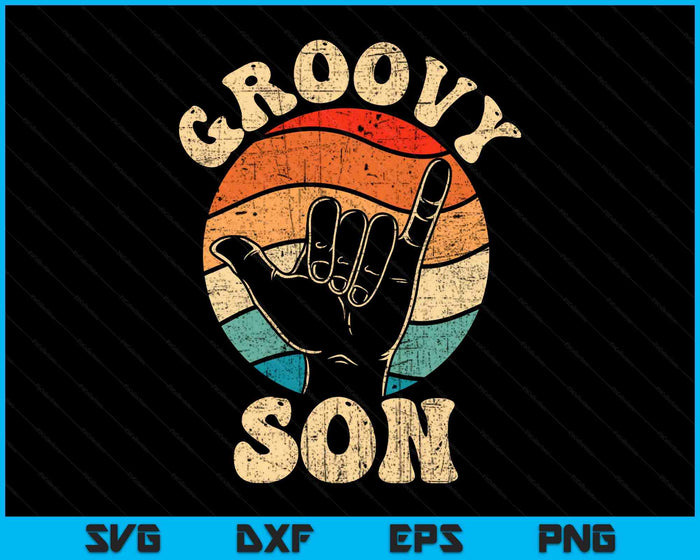 Groovy Son 70s Aesthetic Nostalgia 1970's Retro SVG PNG Digital Printable Files