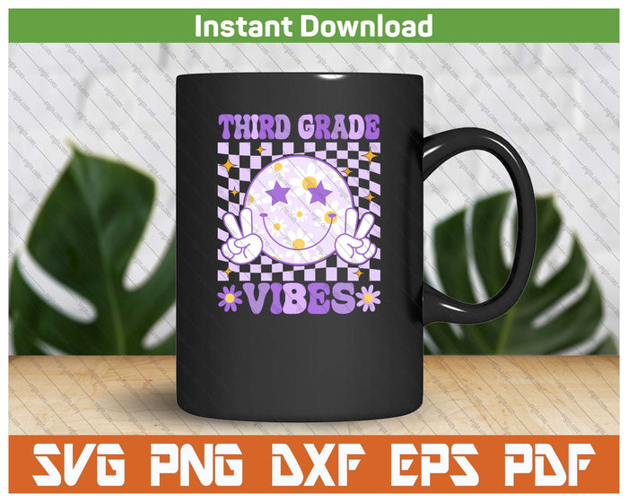 Back To School Third Grade Vibes SVG PNG Cutting Files
