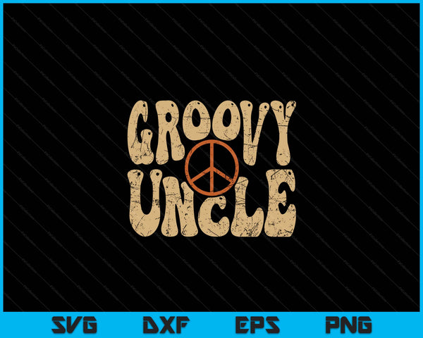 Groovy Uncle 70s Aesthetic Nostalgia 1970's Retro SVG PNG Digital Printable Files