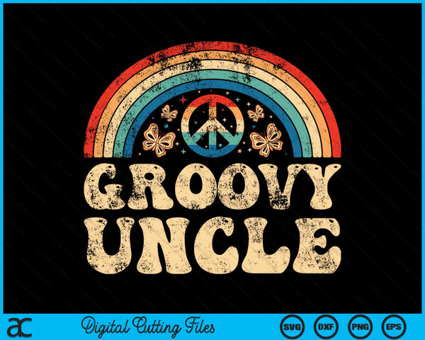 Groovy Uncle 70s Aesthetic Nostalgia 1970's Retro SVG PNG Cutting Printable Files
