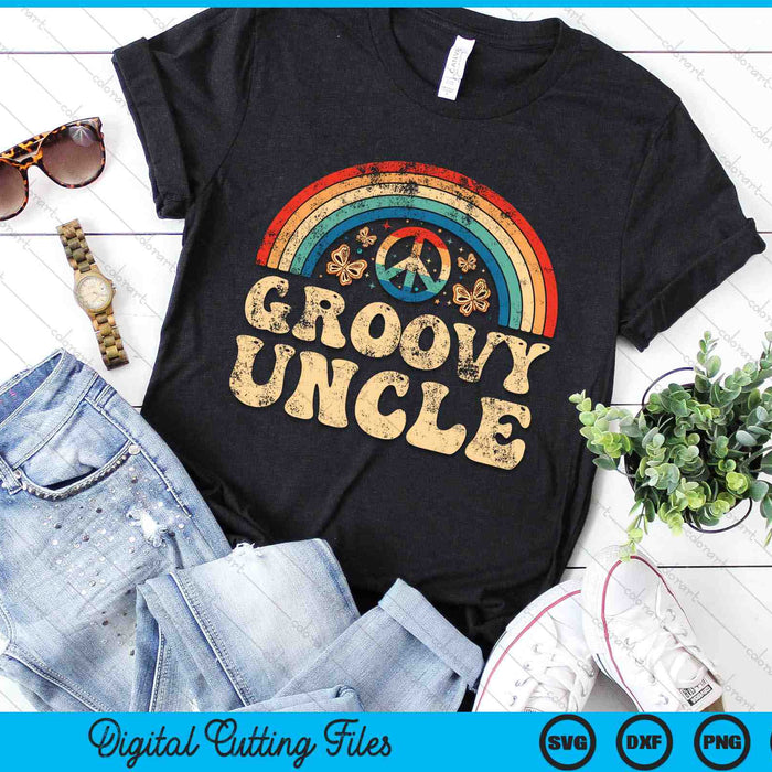 Groovy Uncle 70s Aesthetic Nostalgia 1970's Retro SVG PNG Cutting Printable Files