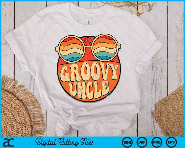 Groovy Uncle 70s Aesthetic Nostalgia 1970's Vintage SVG PNG Cutting Printable Files