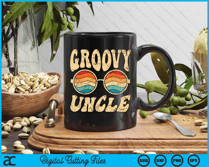 Groovy Uncle 70s Aesthetic Nostalgia 1970's SVG PNG Digital Printable Files
