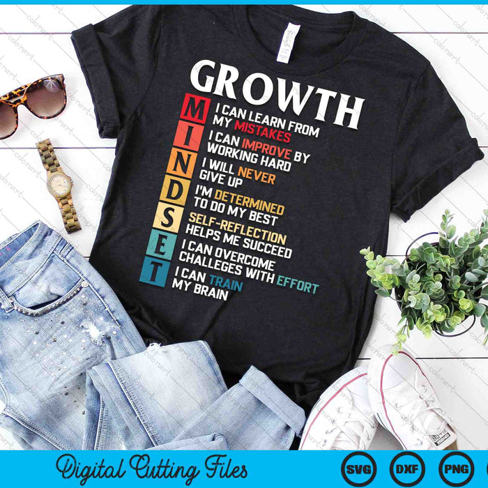 Growth Mindset Definition Motivational Quote Inspiration SVG PNG Digital Cutting Files