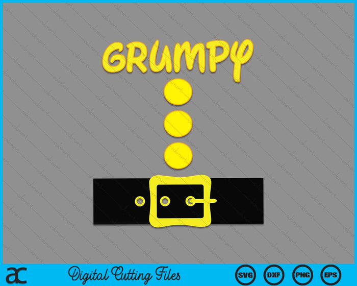 Grumpy Dwarf Easy Halloween Group Costume Dwarf Matching SVG PNG Digital Cutting Files