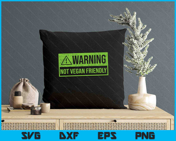 Grunge Meat Lover Not Vegan Friendly Keto BBQ Fan Sign SVG PNG Digital Printable Files