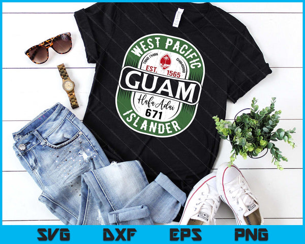 Guam Guahan 671 Tee For Hafa Adai SVG PNG Digital Printable Files