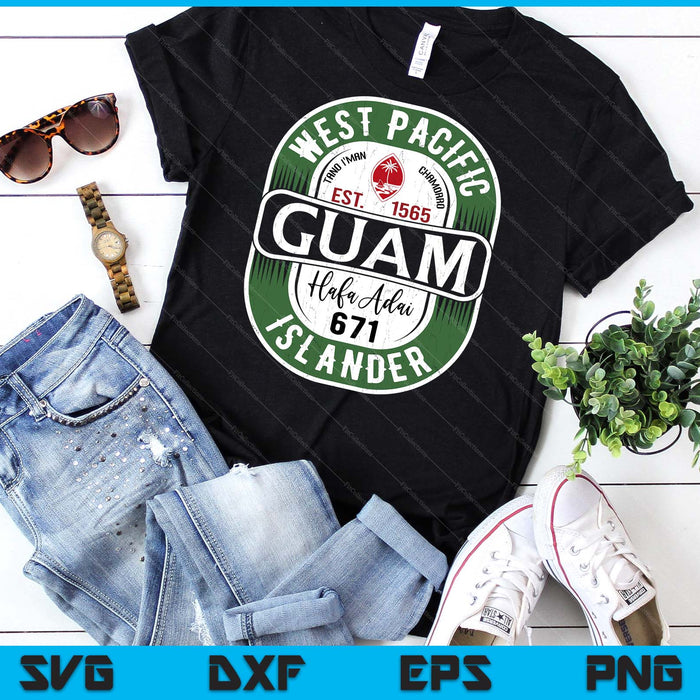 Guam Guahan 671 Tee For Hafa Adai SVG PNG Digital Printable Files
