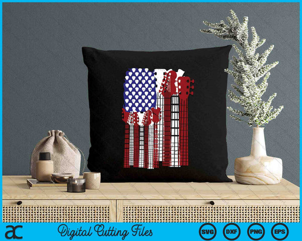 Guitar Plectrum American Flag Band SVG PNG Digital Printable Files