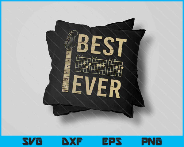 Guitarist Father Best Dad Ever SVG PNG Cutting Printable Files