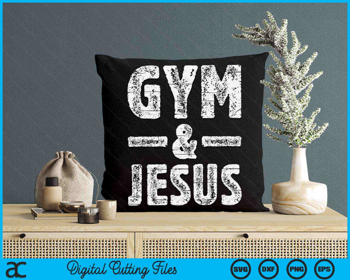 Gym & Jesus Christian Workout Fitness SVG PNG Digital Printable Files