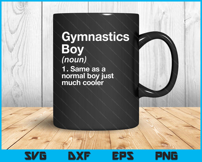 Gymnastics Boy Definition Funny Sports SVG PNG Digital Cutting Files