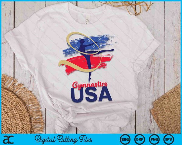 Gimnasia EE.UU. Apoya al equipo SVG PNG Archivos de corte digital - on a t-shirt