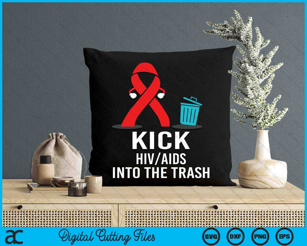 HIV Awareness Month Gifts Red Ribbon National AIDS Awareness SVG Files ...