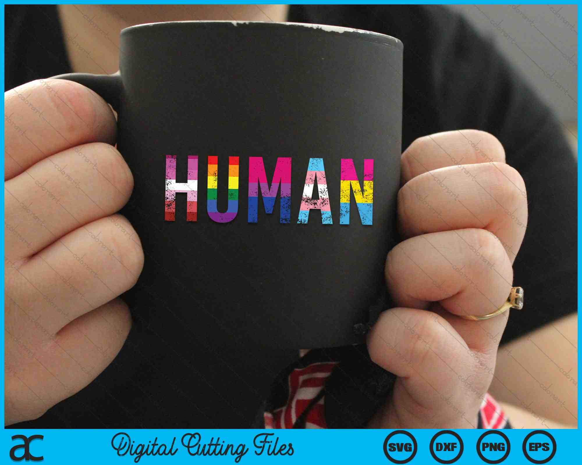 Lady Human Right Unbreakable Rainbow LGBT Pride Month Mug 11oz 