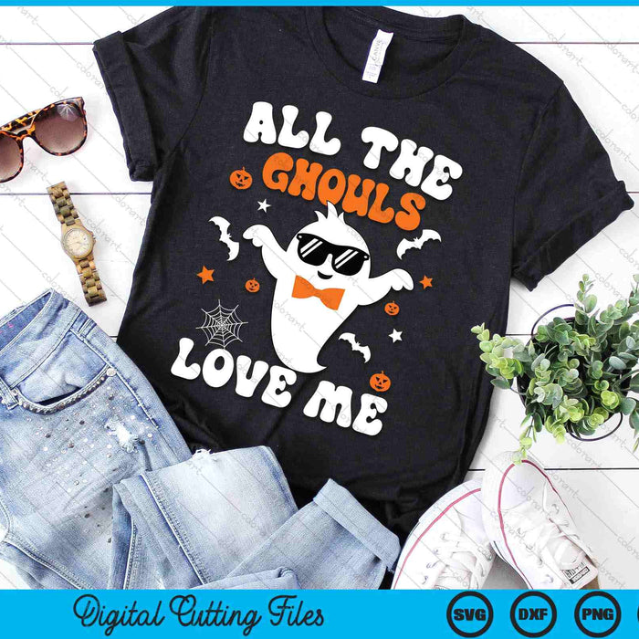 Halloween All The Ghouls Love Me Ghost SVG PNG Digital Cutting Files