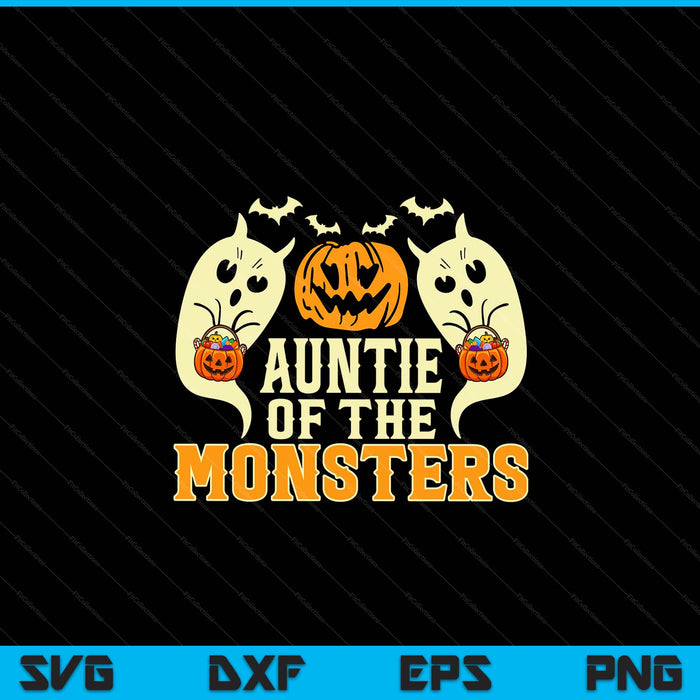 Halloween auntie of monsters family costume SVG cut file