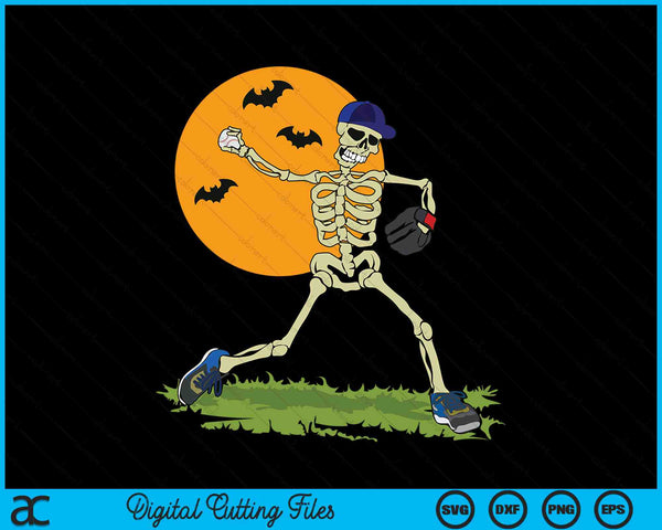 Halloween baseball skeleton costume SVG cut file