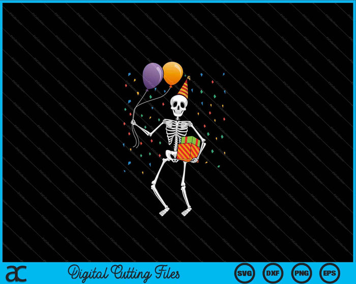 Halloween verjaardagsfeestje Outfit skelet SVG PNG digitale snijbestanden