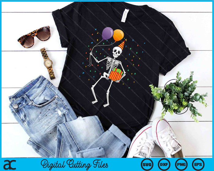 Halloween Birthday Party Outfit Skeleton SVG PNG Digital Cutting Files