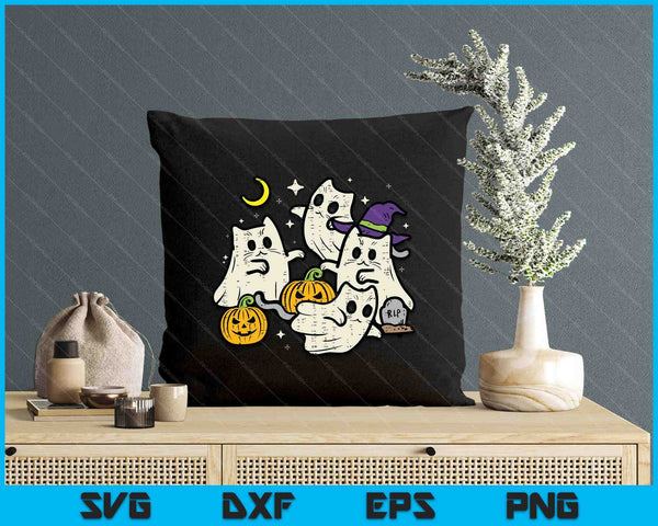 Halloween Black Cats Ghosts Costume Women Girls Kids Toddler SVG PNG Digital Cutting Files